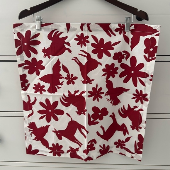 Pottery Barn Other - Pottery Barn Cloth Red and White 100% Cotton Dinner Napkins Made in India (6)